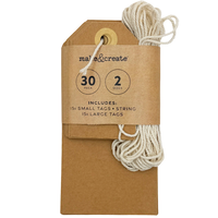 Kraft Parcel Tags: Pack of 30