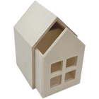 Small Wooden House: 7 x 6.5 x 1.8cm image number 1