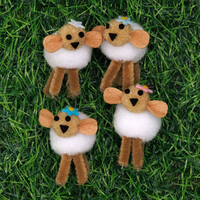Sheep Embellishments: Pack of 4