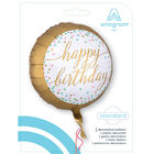 18 Inch Happy Birthday Confetti Helium Balloon image number 2