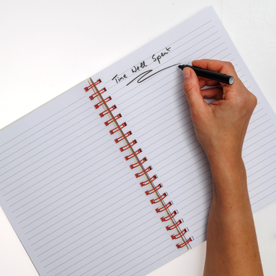 B5 Wiro Blue Flower Notebook image number 3