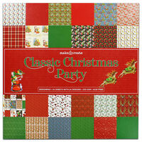 Classic Christmas Party Design Pad: 12 x 12 Inches
