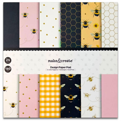 Bee Happy Design Pad: 6&rdquo; x 6&rdquo; image number 1