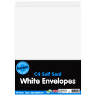 C4 White Self Seal Envelopes: Pack of 10 image number 1