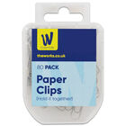 Works Essentials Paper Clips: Pack of 80 image number 1