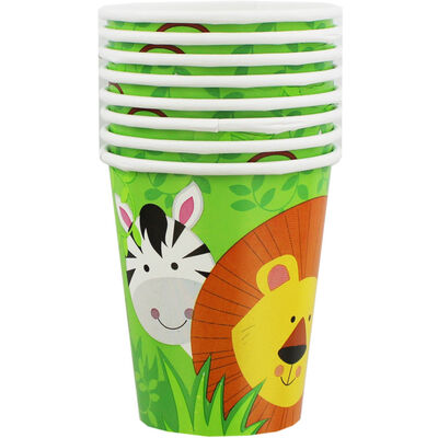 Animal Jungle Paper Cups - 8 Pack From 0.50 GBP | The Works