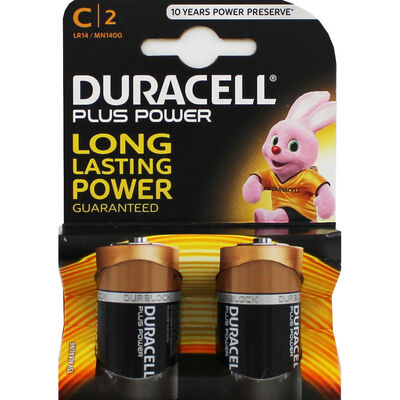 Duracell Plus Power C Batteries - Pack of 2 image number 1