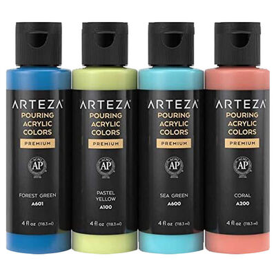 Arteza Pouring Acrylic Spring Tones: Pack of 4 image number 2