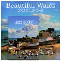 Beautiful Wales 2022 Square Calendar and Diary Set