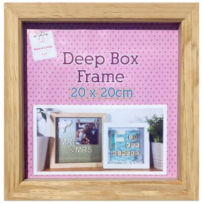 Pine Deep Box Frame - 20cm x 20cm image number 1