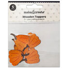 Wooden Pumpkin Toppers: Pack of 5 image number 1