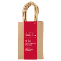 Mini Brown Kraft Gift Bags: Pack of 5
