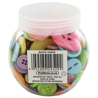 Assorted Jar of Pastel Buttons