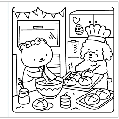 Egg-stra Cute Colouring Book image number 4