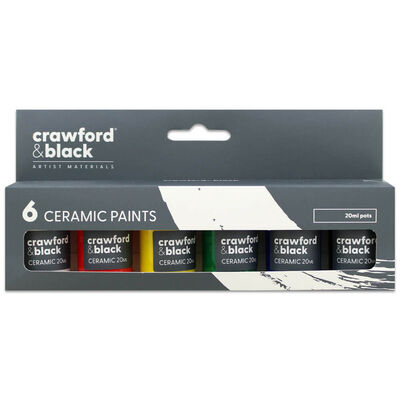 Crawford & Black Ceramic Paints: Pack of 6 image number 1
