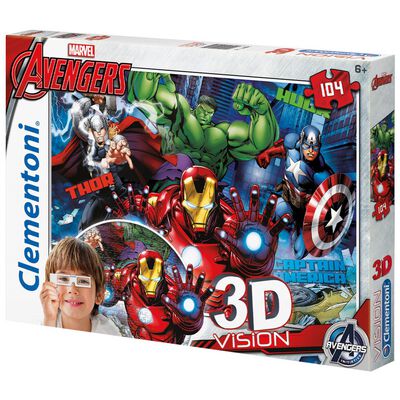 Avengers 3D Vision 104 Piece Jigsaw Puzzle image number 1