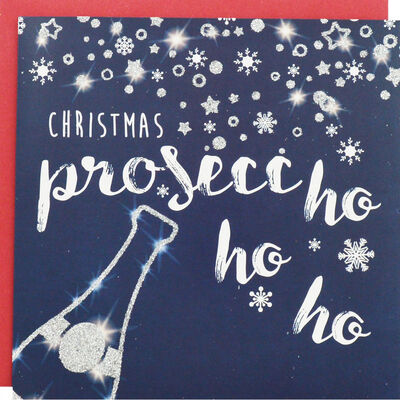 Glitter Prosecco Premium Christmas Cards: Pack Of 10 image number 1