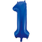 34 Inch Blue Number 1 Helium Balloon image number 1
