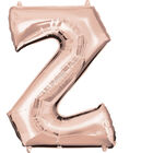 34 Inch Light Rose Gold Letter Z Helium Balloon image number 1