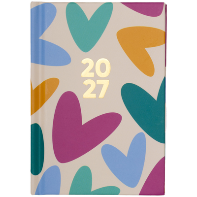Heart A7 Week to View Pocket Diary 2027 image number 1