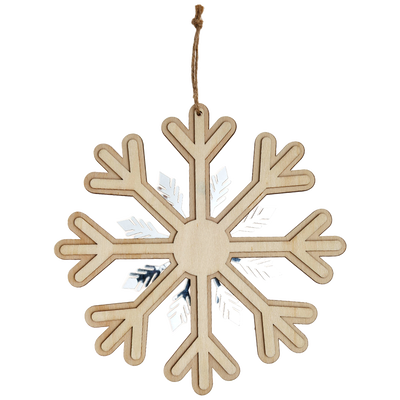 Wooden Hanging Snowflake image number 1