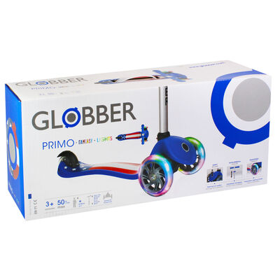 American Blue Globber Kids 3 Wheel Scooter image number 1