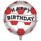 18 Inch Red and White Football Helium Balloon image number 1