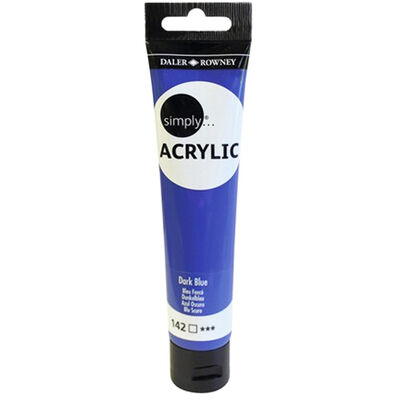 Daler Rowney Simply Acrylic Paint Dark Blue 75ml image number 1