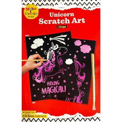 A4 Unicorn Scratch Art image number 1