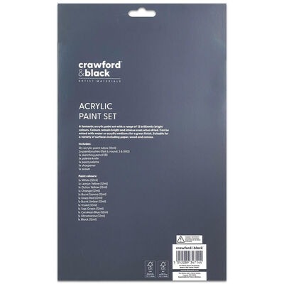 Crawford & Black Acrylic Paint Set: Pack of 20 image number 2