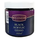 Black Acrylic Gesso 500ml image number 1