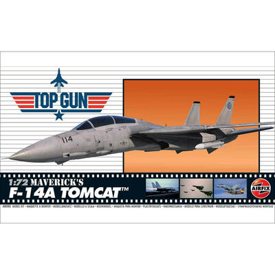 Airfix A00503 Top Gun Maverick's F-14A Tomcat 1:72 Scale Model Set image number 1