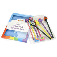 Pretty Pastels Pencil and Eraser Set