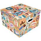 Travel Themed Collapsible Storage Box image number 1