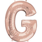 34 Inch Light Rose Gold Letter G Helium Balloon image number 1