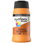 System 3 Acrylic Paint: Fluorescent Orange 500ml image number 1