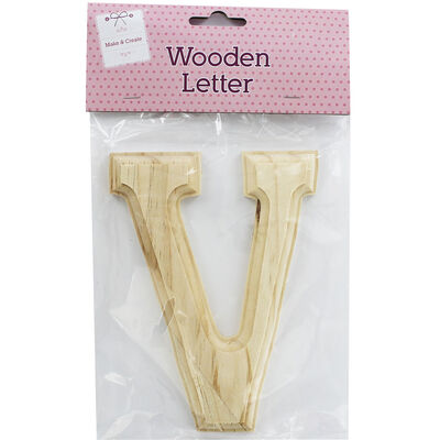 Wooden Letter V image number 1