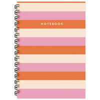 B5 Wiro Pink & Orange Stripes Notebook