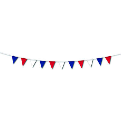 Red, White and Blue 10m Pennant Bunting image number 2