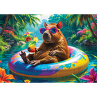 Capybara on Holiday 500 Piece Jigsaw Puzzle image number 2