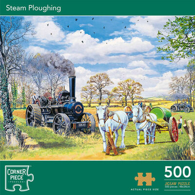 Steam Ploughing 500 Piece Jigsaw Puzzle image number 1
