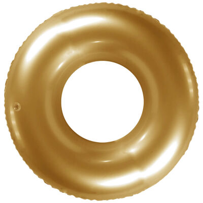 Inflatable 20" Shiny Metallic Swim Ring: Assorted image number 1