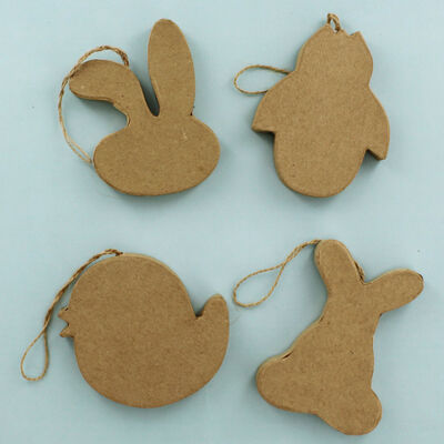 Hanging Papier Mache Easter Decorations - 4 Pack image number 2