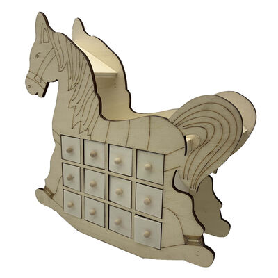 Wooden Rocking Horse Advent Calendar image number 2