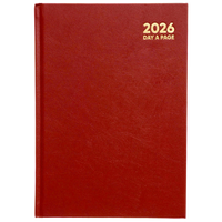 A5 Day a Page Red 2026 Diary
