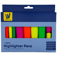 Works Essentials Highlighter Pens: Pack of 12