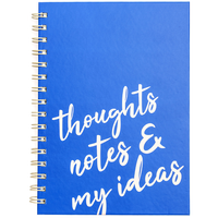 A5 Wiro Blue Thoughts Notebook