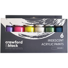 Crawford & Black Iridescent Acrylic Paints: Pack of 6 image number 1