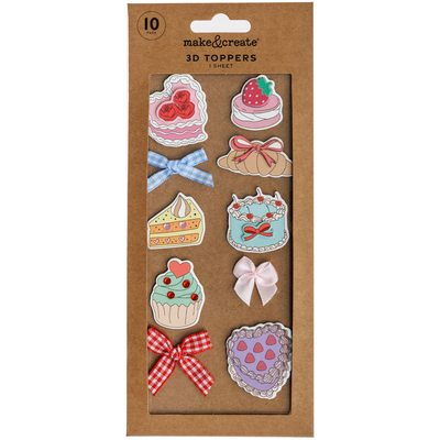 Patisserie 3D Toppers Stickers: Pack of 10 image number 3