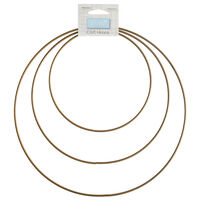 Trimits: Metal Craft Hoops 15-25cm Gold - Pack of 3